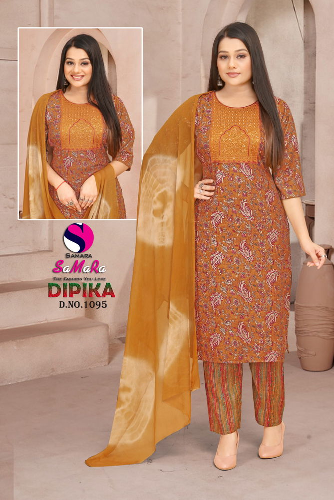 Dipika Vol 12 By Samara Capsule Printed Kurti With Bottom Dupatta Wholesale Price In Surat